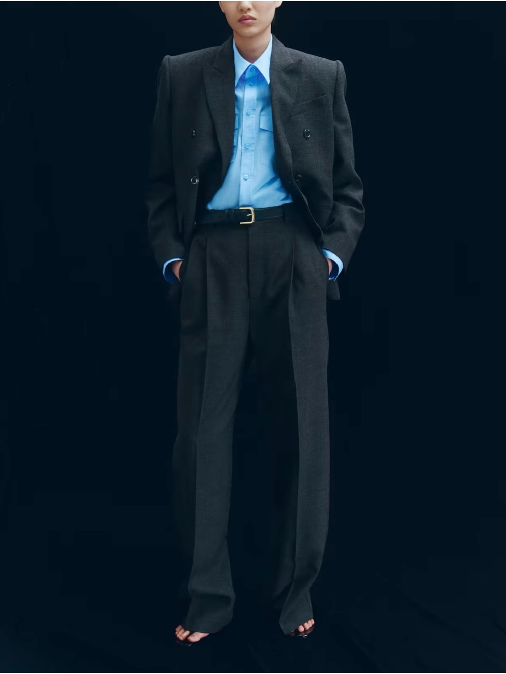 Wardrobe.nyc Tailored 100% Wool Dress Pants